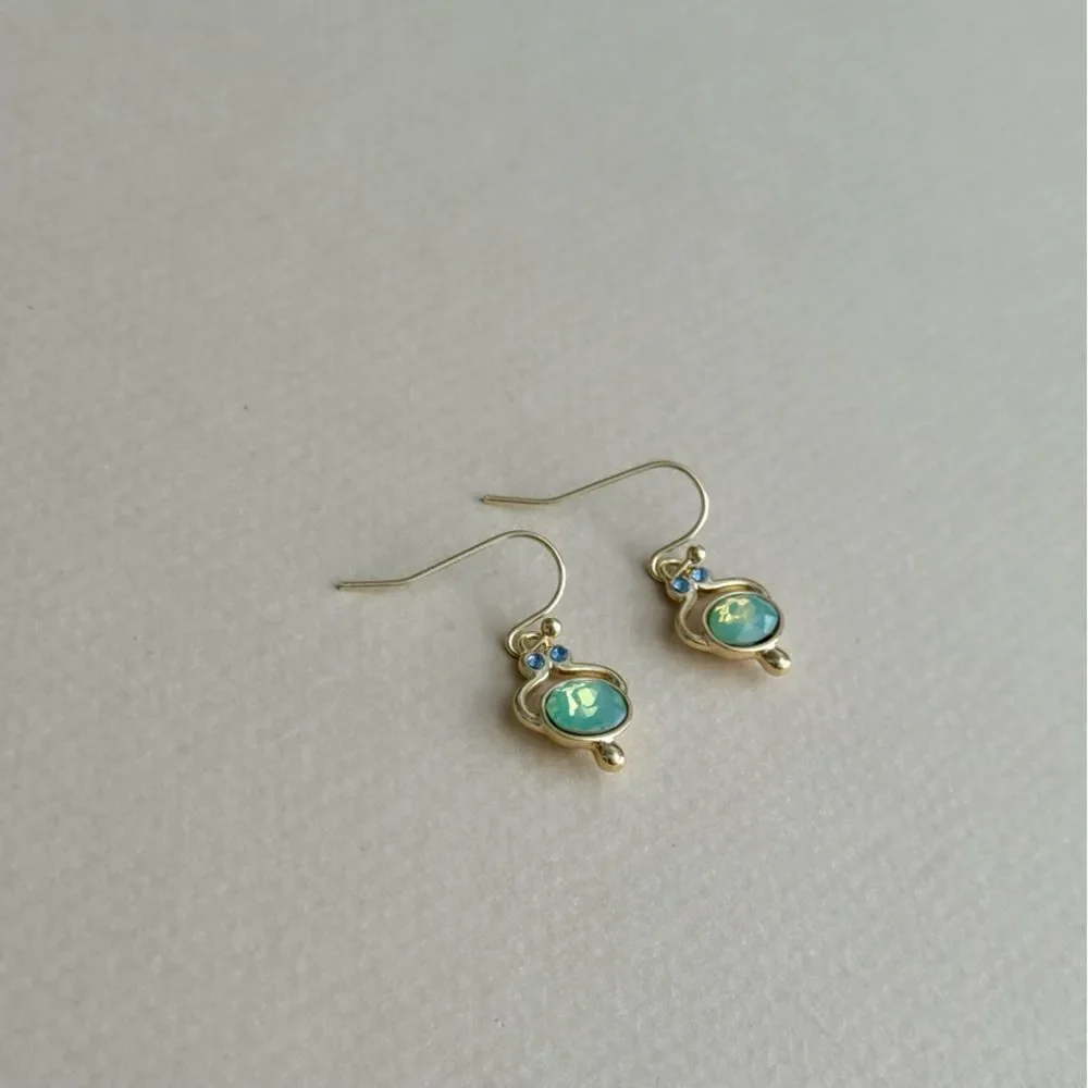 Gemstone drop earrings #2433